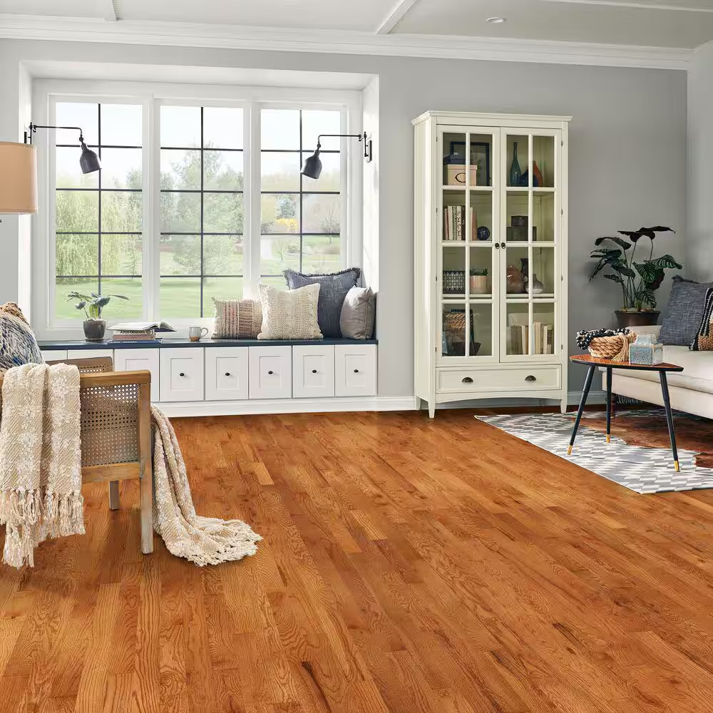 Plano Gunstock Oak 3/4 In. T X 2-1/4 In. W Smooth Solid Hardwood Flooring (20 Sq