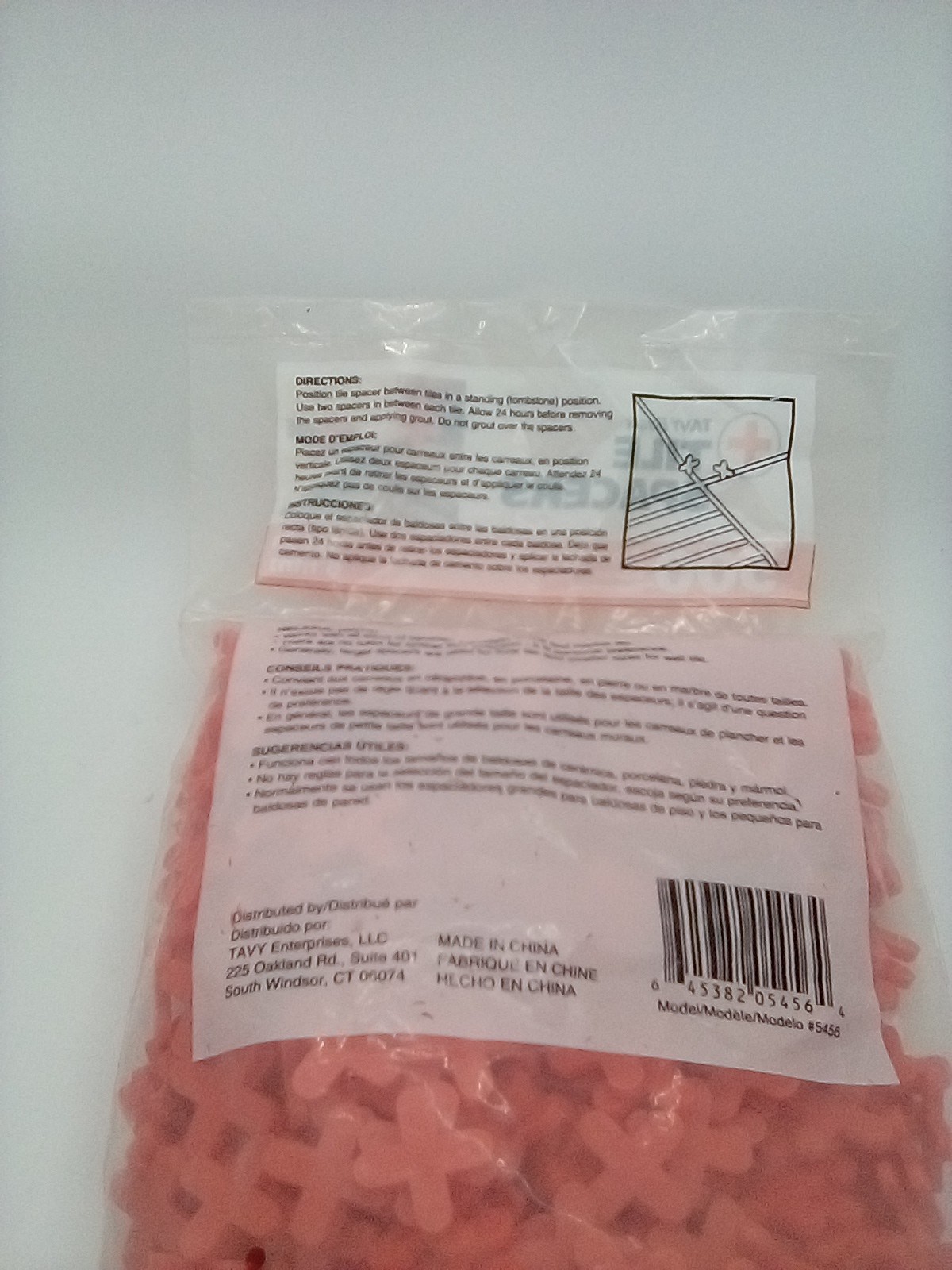 TAVY BASIX Lot of 3 Bags of Tile Spacers 1/4 inch/6mm 1,500 Pieces Total NWT