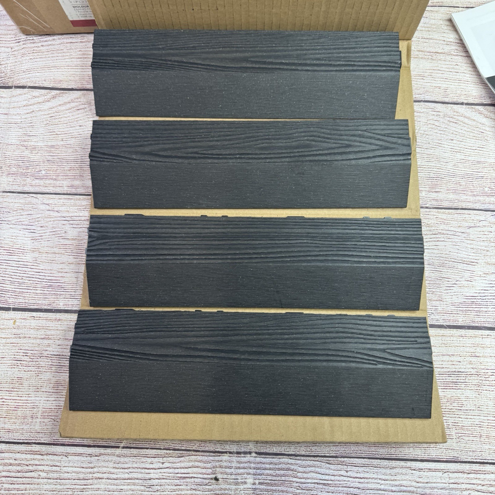 Design House Straight Edge Deck Trim 3×12 Modern Ebony 4-Pack