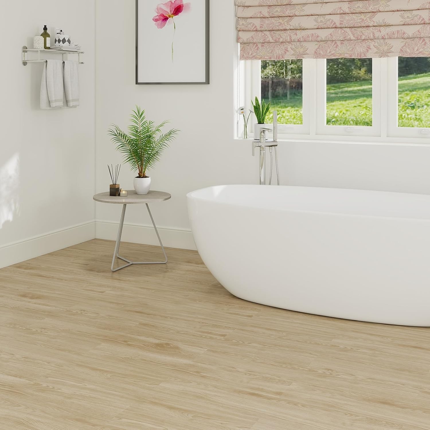 Modern Vinyl Floor Planks Self Adhesive Residential Waterproof Wood Pack 6x