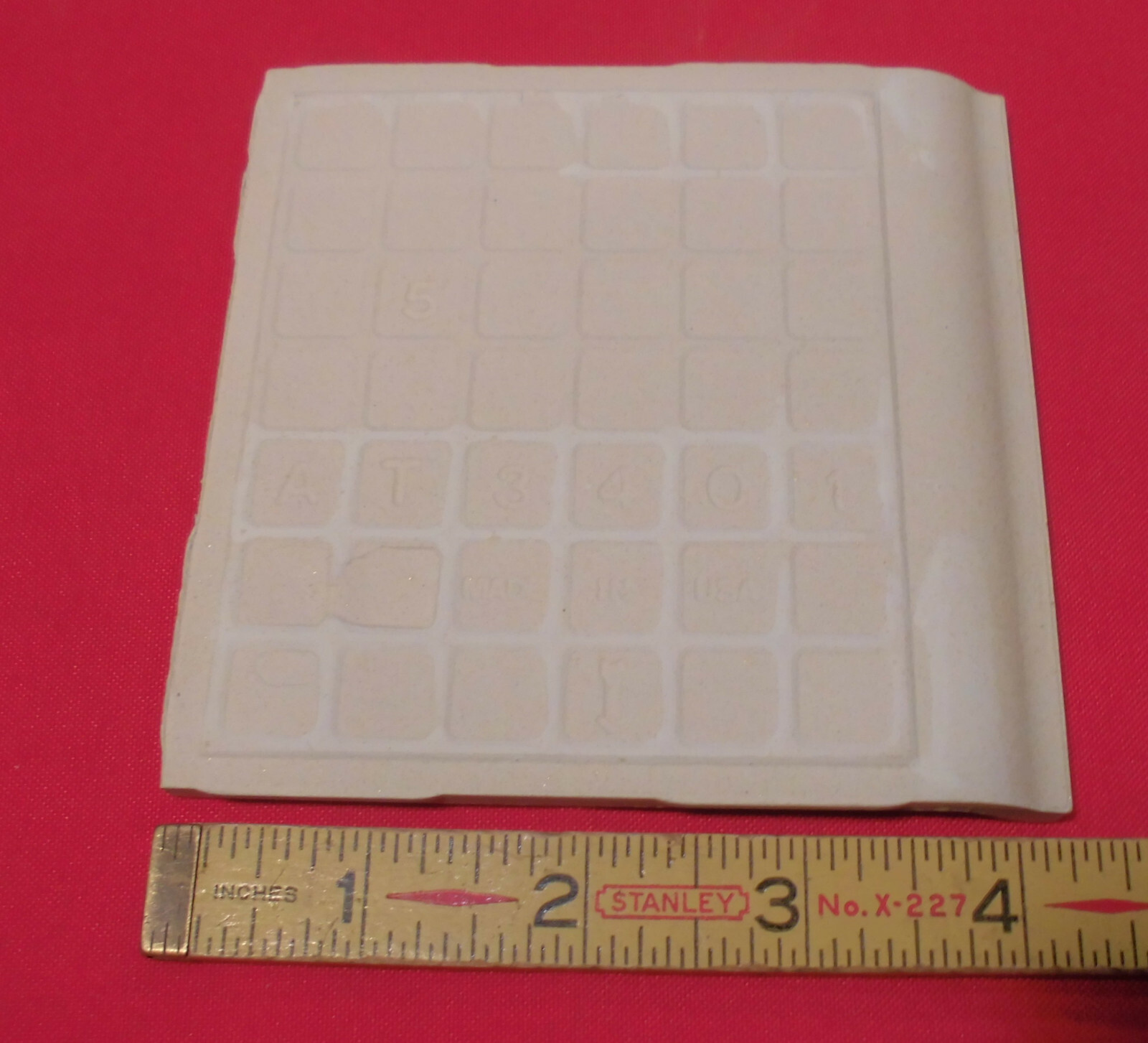 1 pc. Gloss Yellow: 4-1/4″ Cove-Base Ceramic Tile, Made in USA, New Stock, Mint