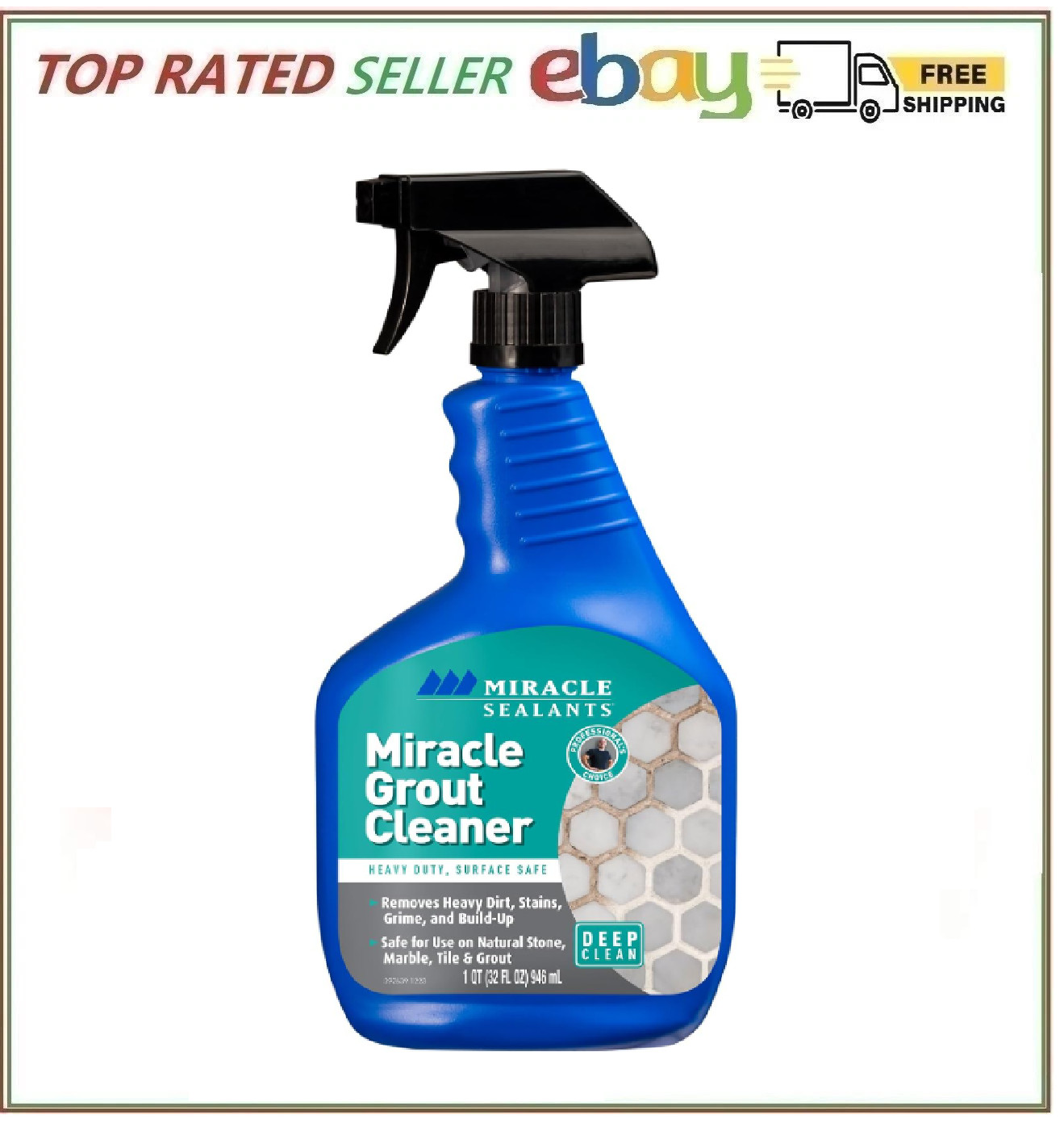 Miracle Sealants Heavy Duty Miracle Grout Cleaner Spray for Natural Stone, Marbl