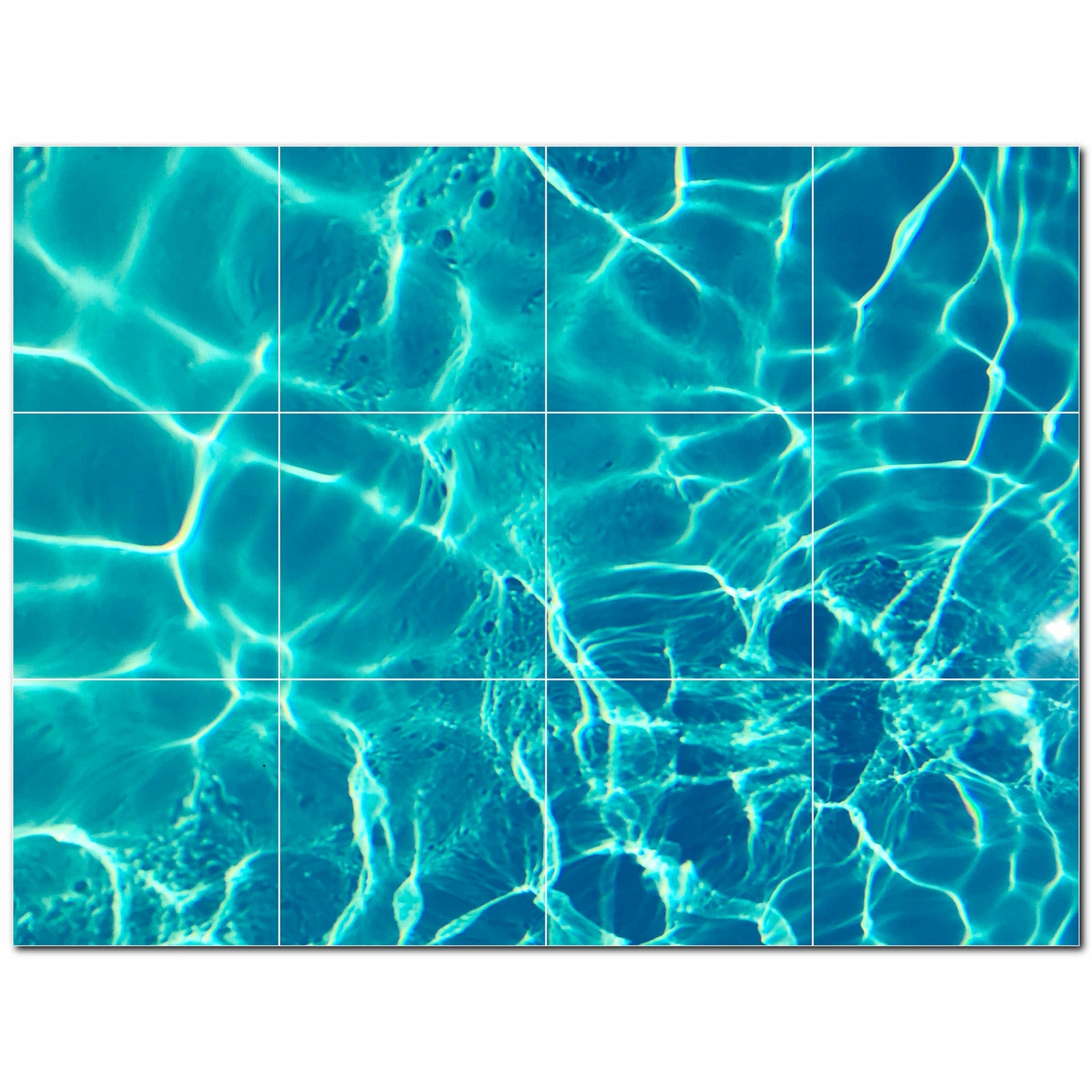 Coral Ceramic Tile Wall Mural PT500415. 17″ W x 12.75″ H (12) 4.25 tiles