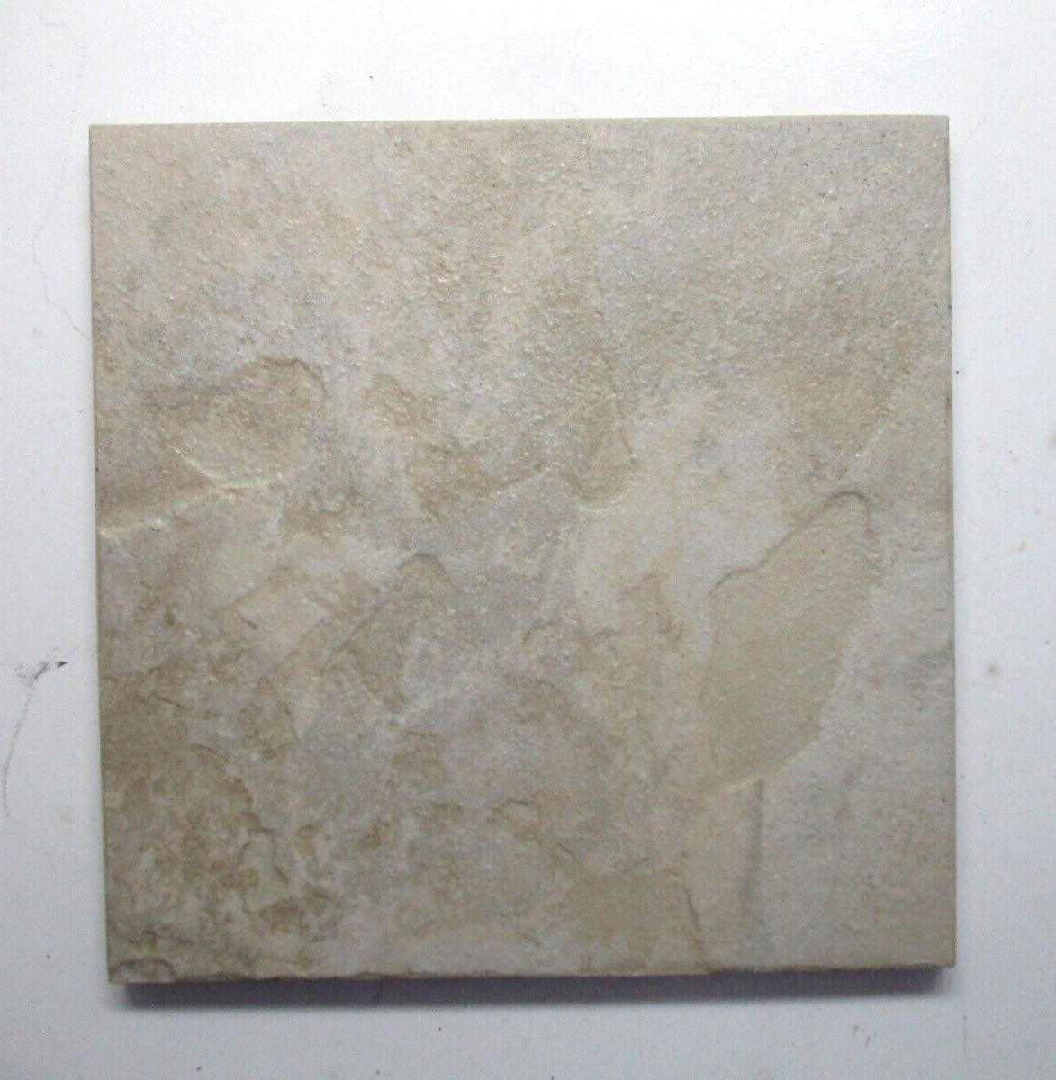 1 Floor Tile Italy 5-13/16″ Square Beige Matte Imitation Slate FlagStone Vintage