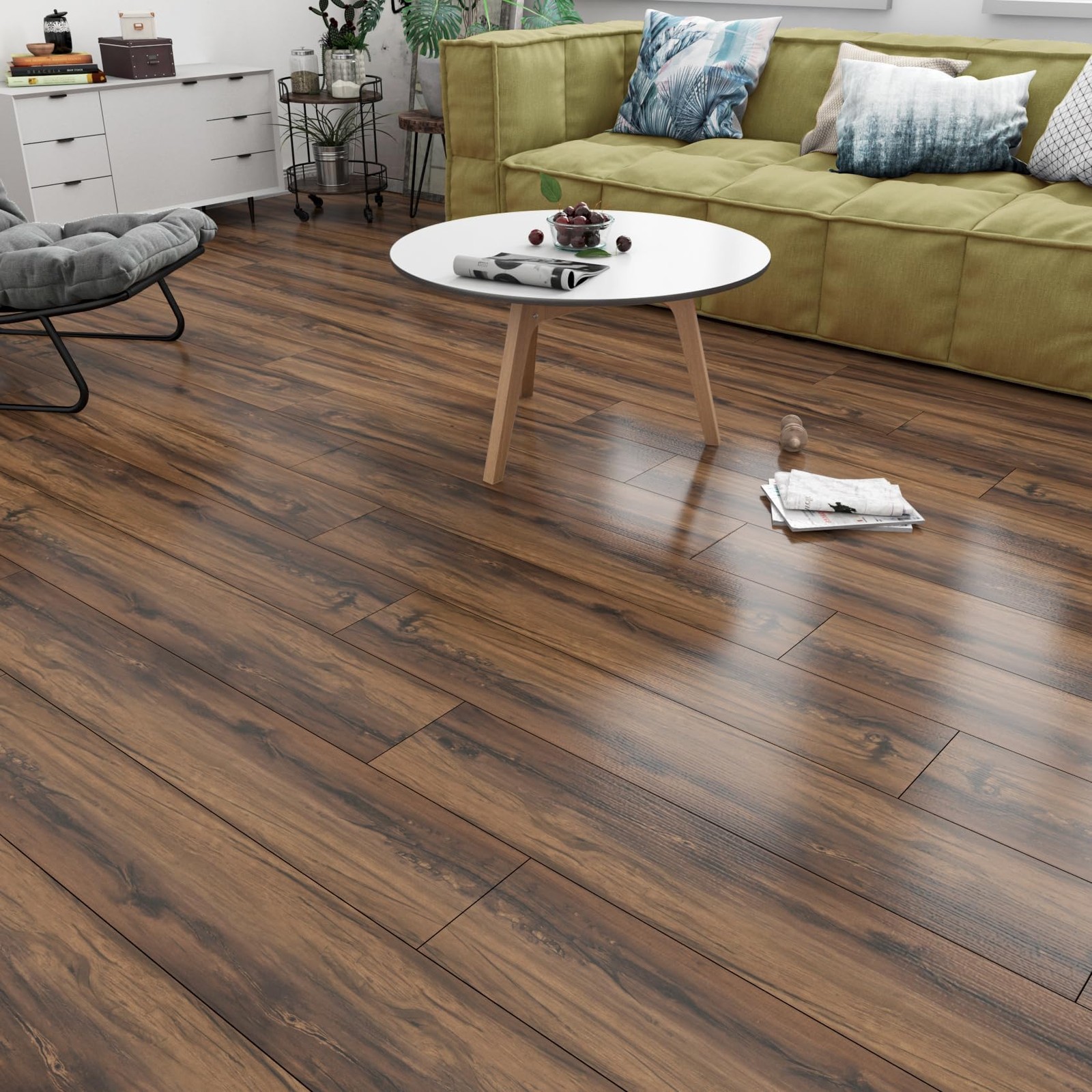 18-Pack 36″x6″ Peel and Stick Barn Wood Floor Tile Stickers Peel and Stick Ba…