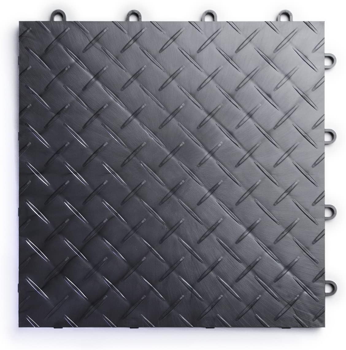 RaceDeck Garage Floor Tiles Interlocking Garage Flooring Diamond Plate Pattern