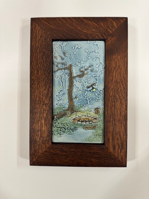 Medicine Bluff Embers Art Tile Craft Mission Style Family Woodworks