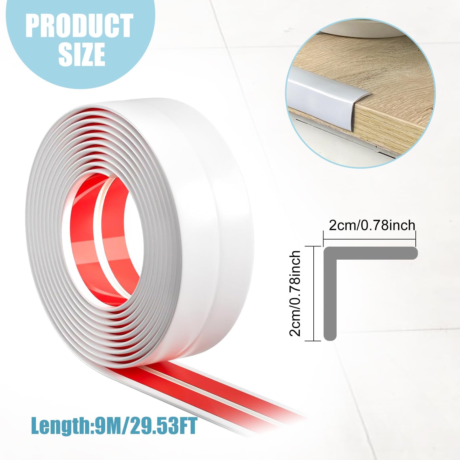 Flexible Wall Corner Protector Trim Molding,Peel and Stick Molding 90° inside