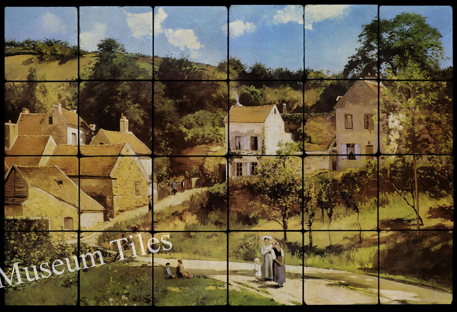 24×16 Pissarro Hermitage at Pontoise Fine Art Tile Mural