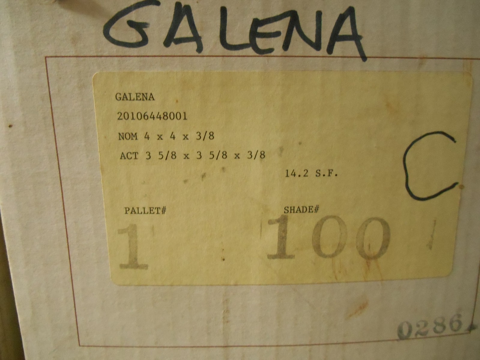 Lot of 9 TerraGreen Galena / Beige 4″x4″ Ceramic Tiles NOS
