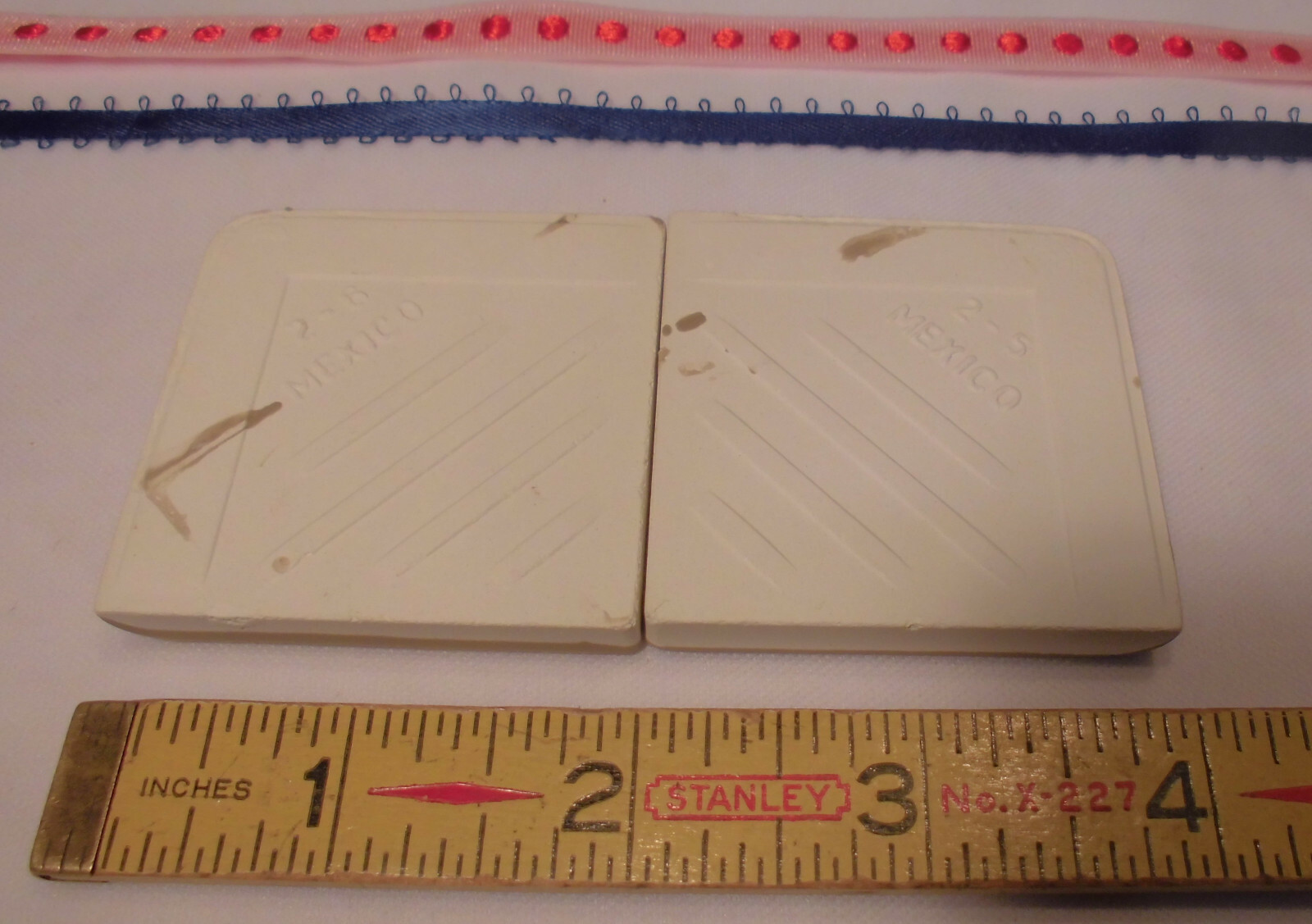 2 pcs. *Matte Light Brown* #CR82 Terra Marrone by American Olean; 2″ Bullnose