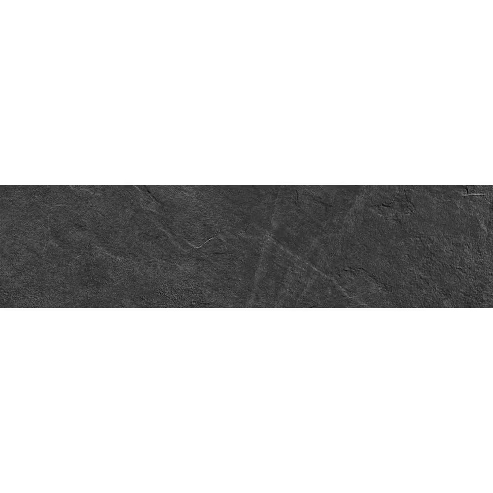 Slate Black Matte 3 In. X 12 In. Stone Look Porcelain Floor and Wall Tile (3.39