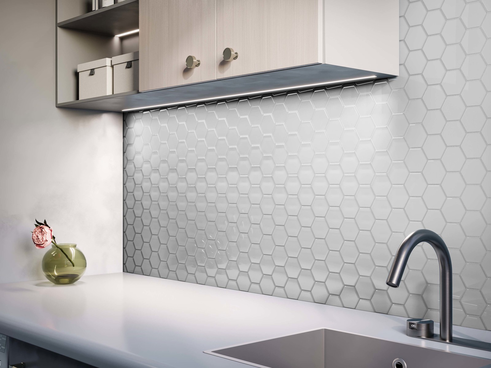 Cruz Bay Studio MKT2853 3 inch Beehive – 10″ x 12″ Geometric Wall – Carbon Gloss