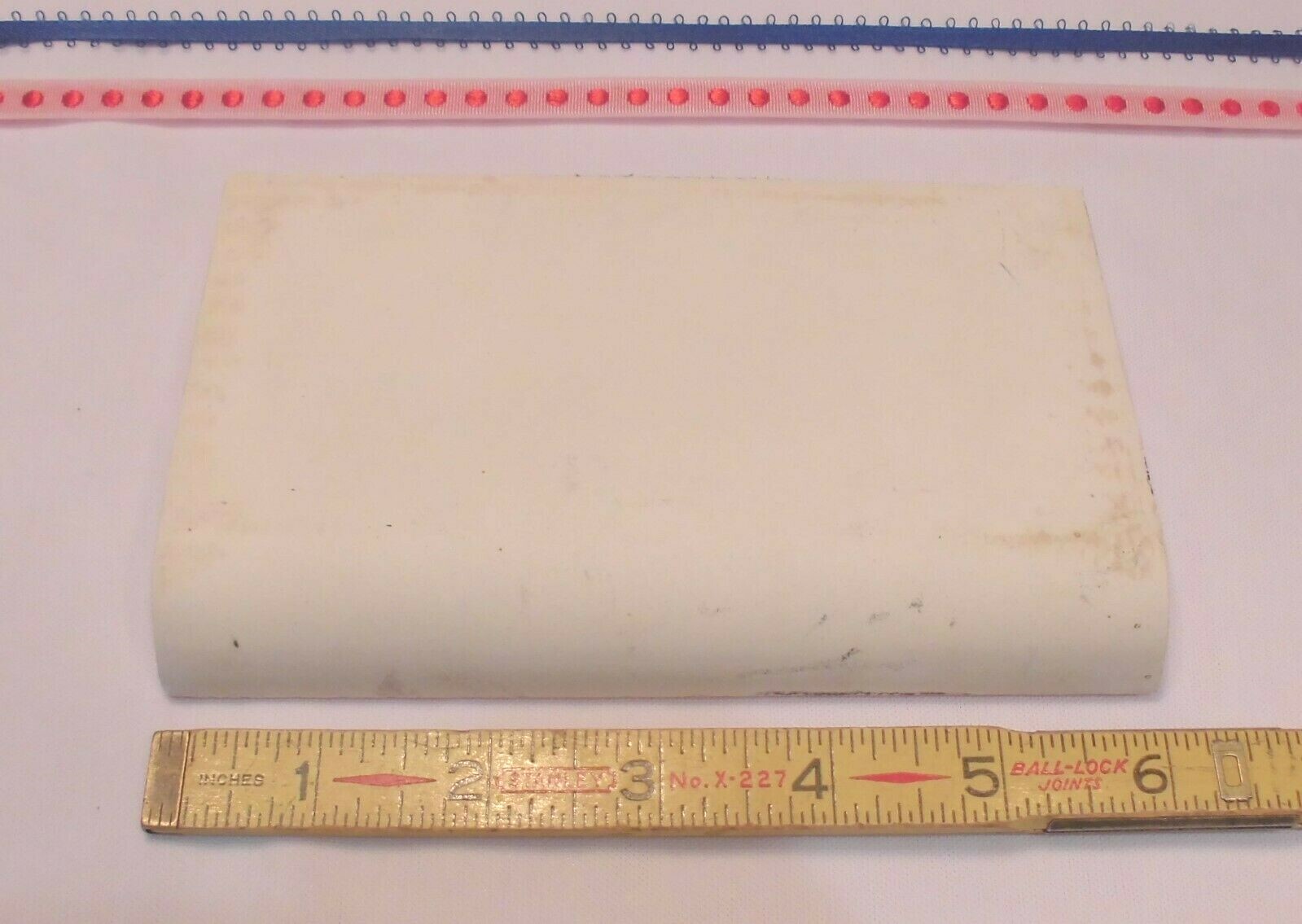 1 pc. Glossy Pink 4” X 6” Ceramic Cove Base Tile by Robertson Co. Stack-on-Top