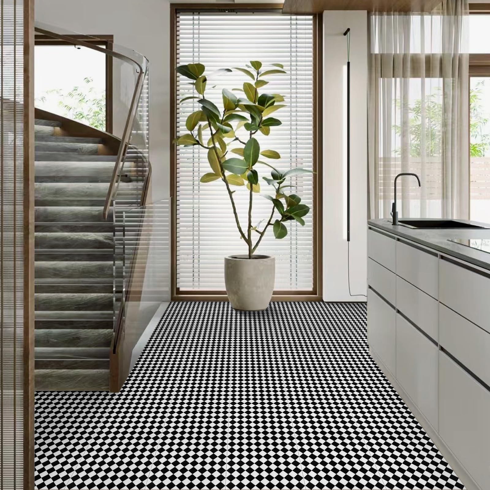 Peel and Stick Floor Tile: 30pc 11.8 * 11.8in Self-Adhesive Waterproof Vinyl …