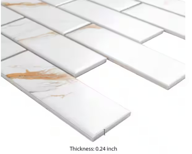 MSI Calacatta Gold Subway 12″ x 12″ x 0.24″ Matte Porcelain Mosaic Tile 0.93 sf