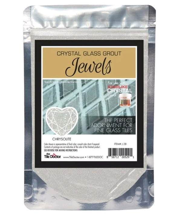 The Tile Doctor Crystal EVO Glass Grout Jewels Chrysolite J.28 Starlike Additive