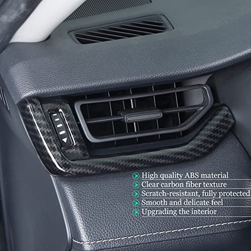 for RAV4 ABS Carbon Fiber Grain Dashboard Dashboard Side Air Vent Outlet Cover