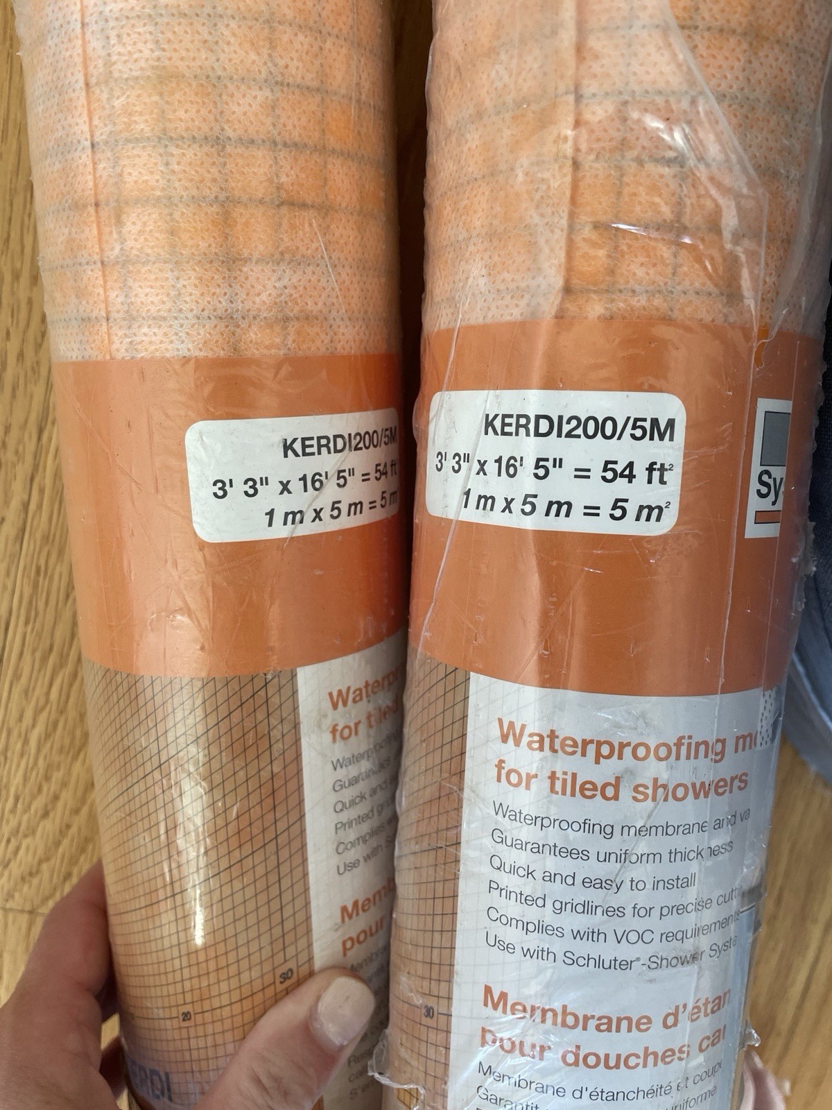Schlüter-KERDI Waterproofing Membrane KERDI200/5M 3ft 3in x 16ft 5in 2pk