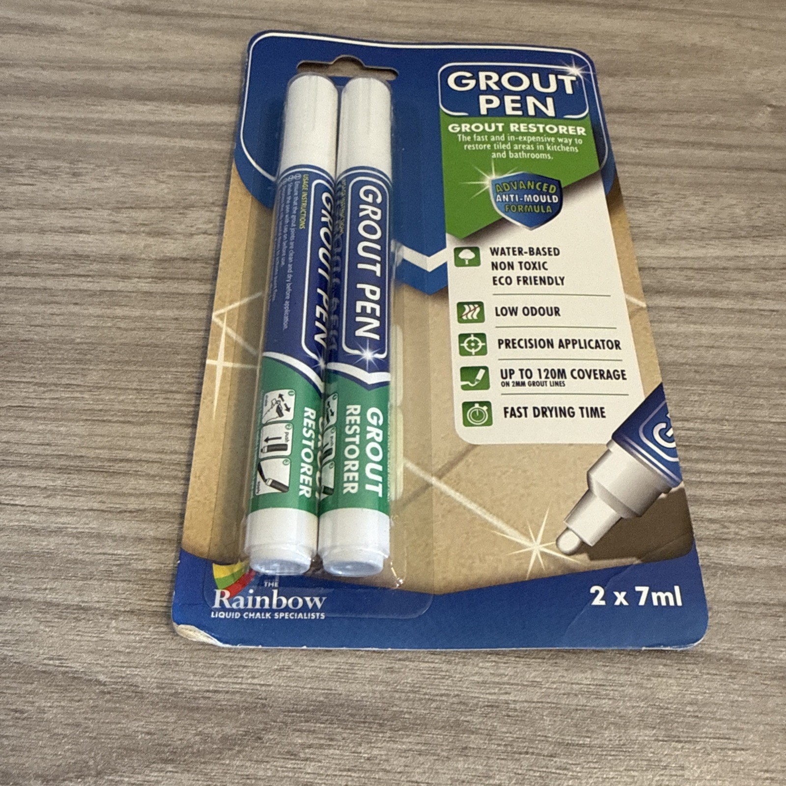 Grout Pen White Tile Paint Marker: Waterproof Tile Grout Colorant w/ Extra Tips