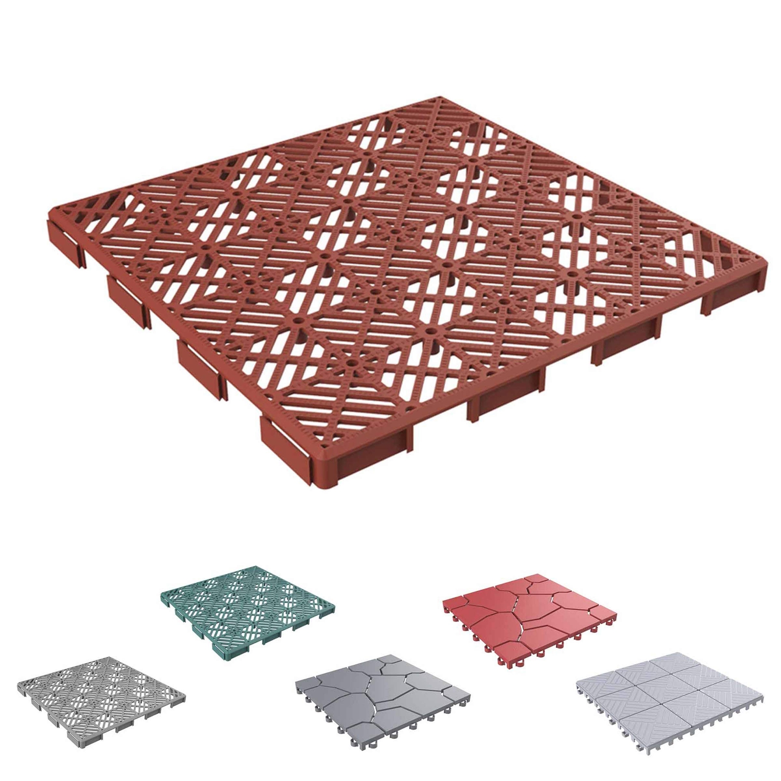 Deck Tiles – 6-Pack Pavers – Polypropylene Interlocking Patio Tiles – Outdoor…