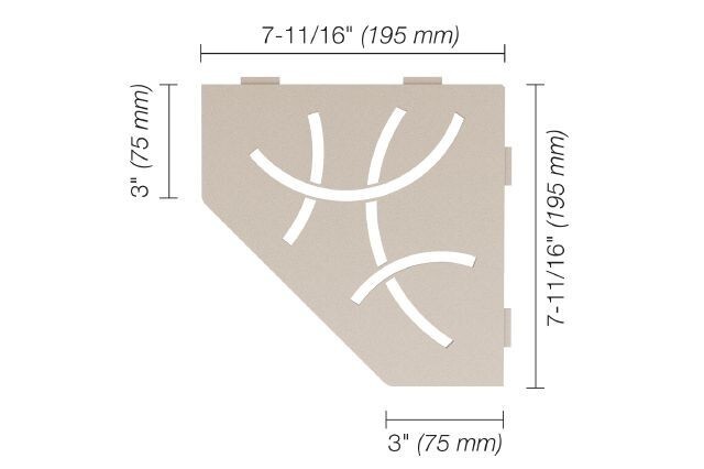 Schluter SHELF-E – Pentagonal Curve Design – Cream – SES2D6TSC