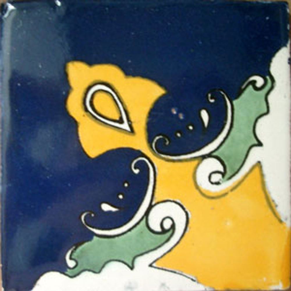9 MEXICAN TILES WALL OR FLOOR USE TALAVERA MEXICO CERAMIC HANDMADE POTTERY C#080