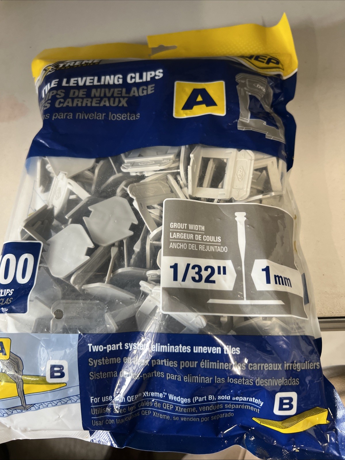 Xtreme 1/32 In. Tile Leveling Clips (100-pack) | A Part Pro Qep