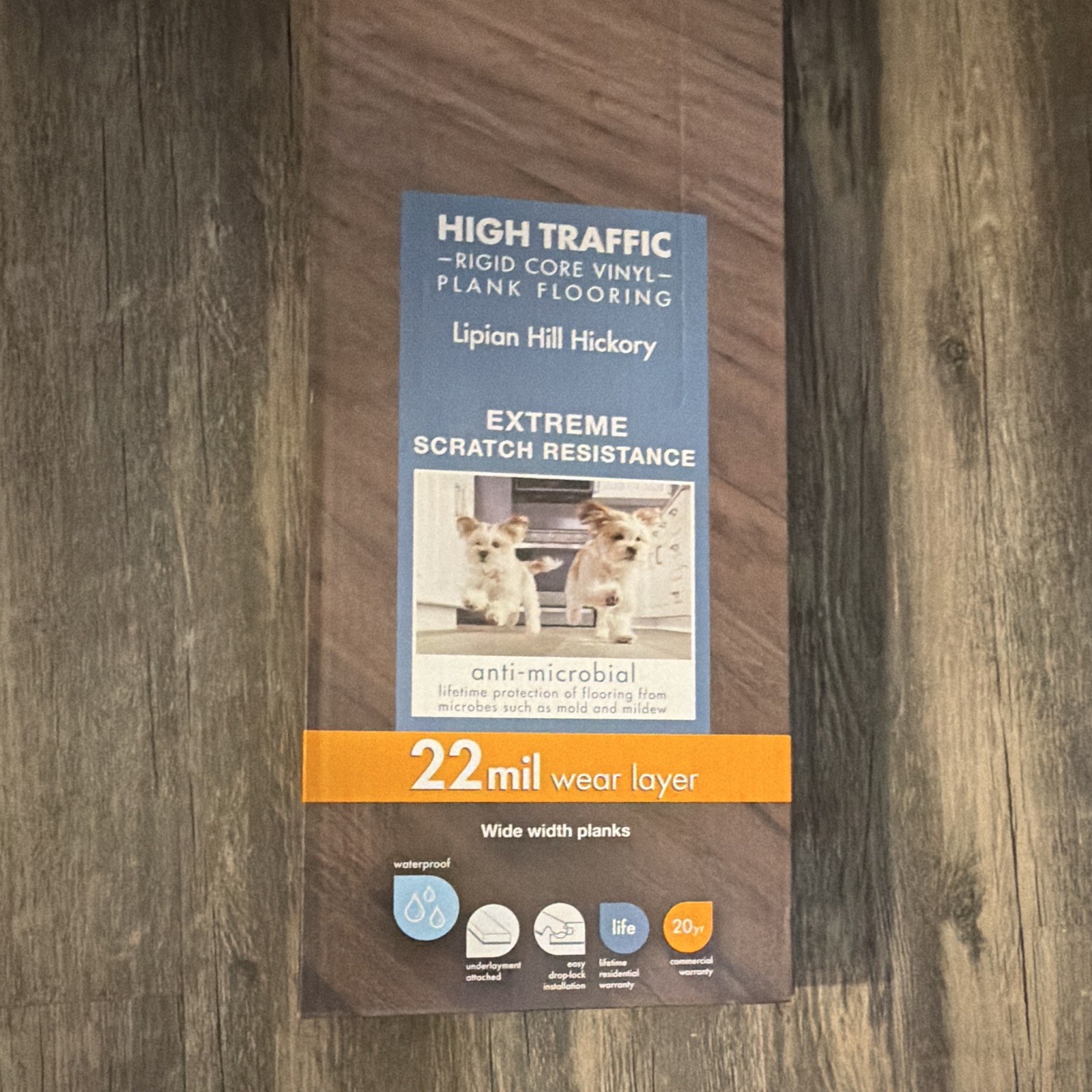 Lifeproof Rigid Core Vinyl Plank 22mil Waterproof Embossed Drop Lock 7.1×48″