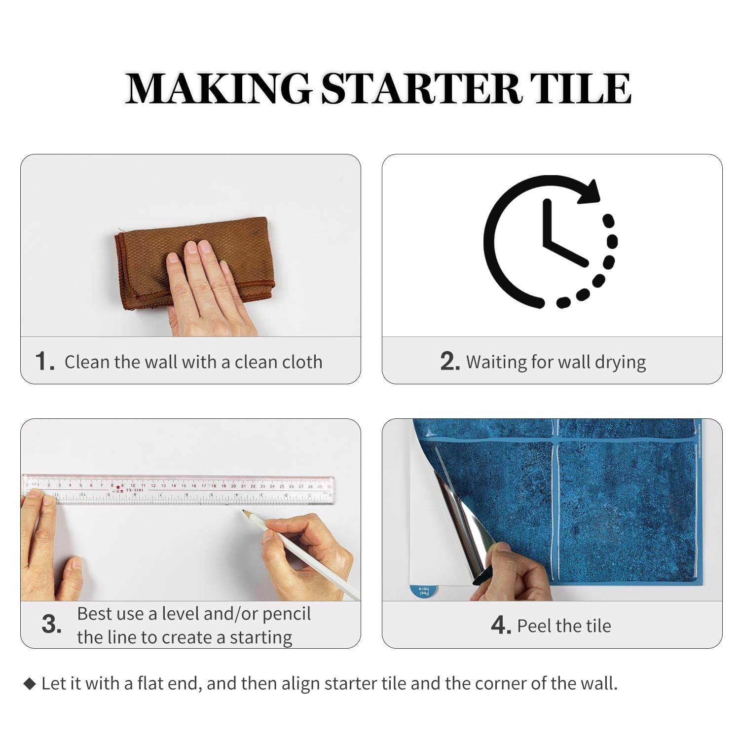 Peel and Stick Backsplash – Wall Tile for Kitchen Backsplash 9″x9″ Self-Ad