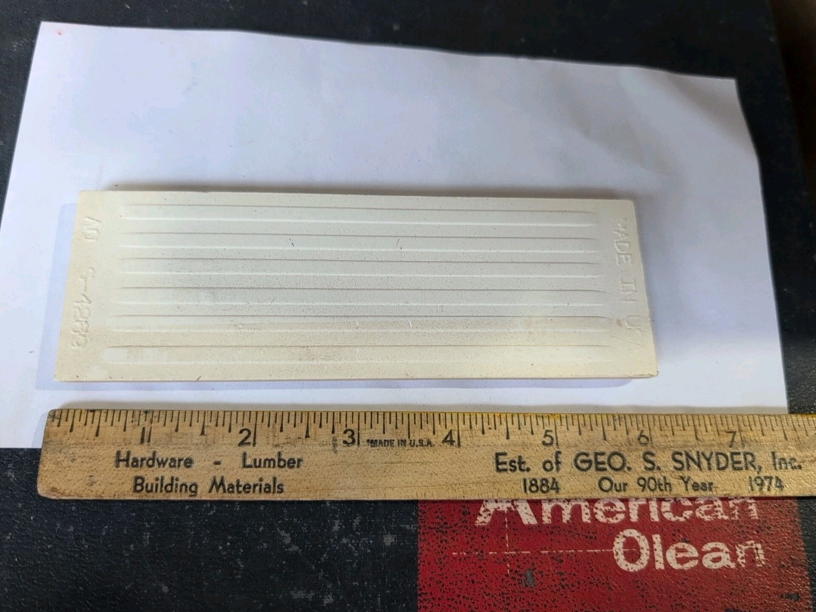 2 pcs of American Olean Ceramic Tile Bullnose 2×6 S4269 Sand #38 Glossy