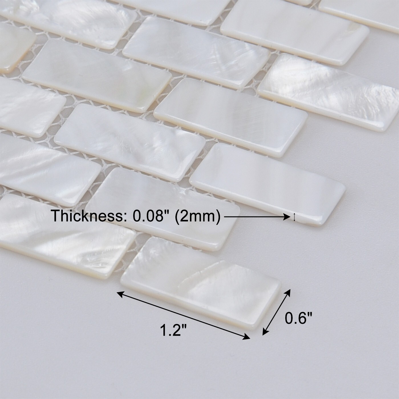 Art3d (10Pcs) Mother of Pearl Shell Mosaic Tile for Kitchen Backsplash Bathroom