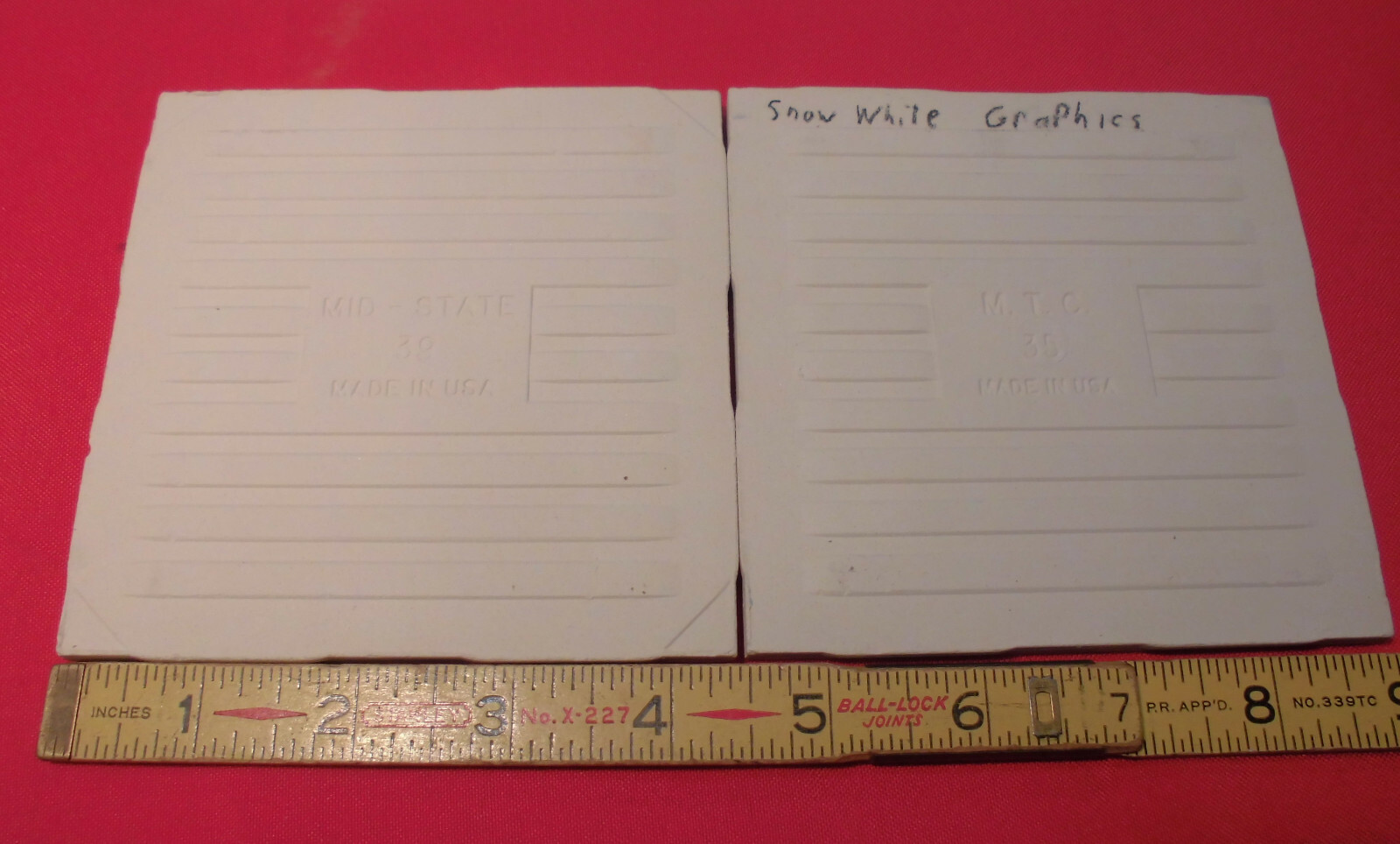 1 pc. *Snow White Graphics* 4-3/8″ Glossy Ceramic Tile by Mid-State: graft paper