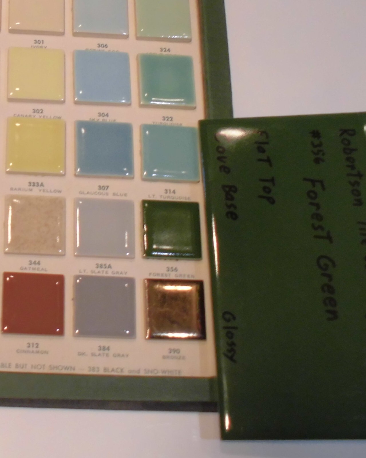 1 pc. Forest Green 4” X 6” Ceramic Cove Base Tile by Robertson Co. Stack-on-Top