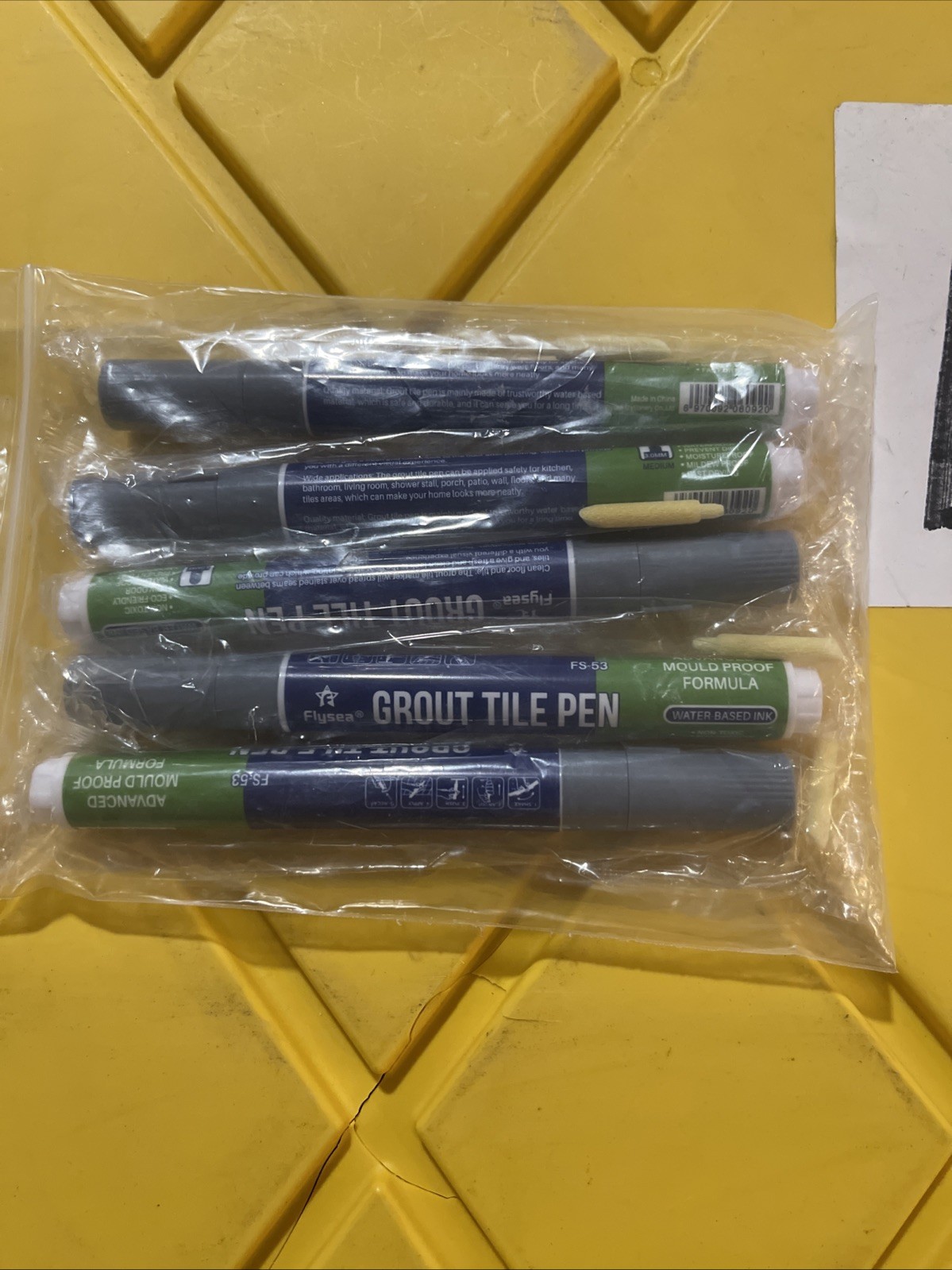 Grout Pen Light Grey Tile Paint Marker: Waterproof Grout Paint Pack Of 5 New