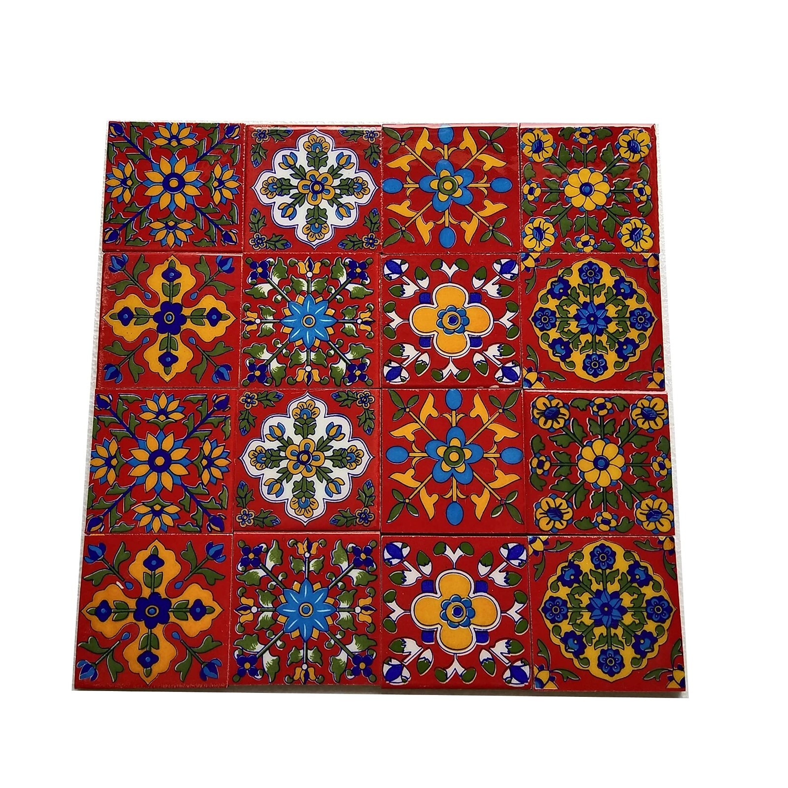 Decorative Interior Exterior Flooring Wall Ceramic 3 x 3 in Tiles Set of 10 Pcs.
