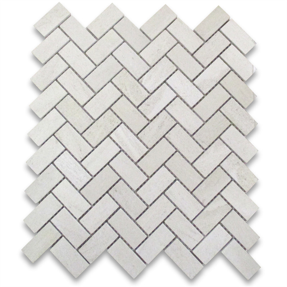 H71XH Golden Beach Moleanos Beige Limestone 1×2 Herringbone Tile Honed