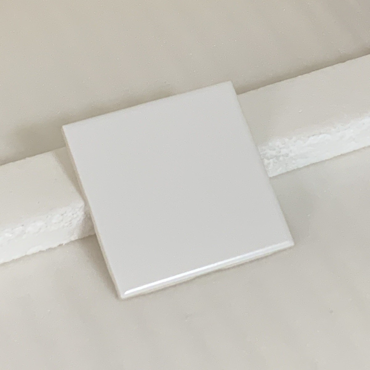 New Interceramic Tile 4 1/4″ x 4 1/4″ White Glazed Made in USA