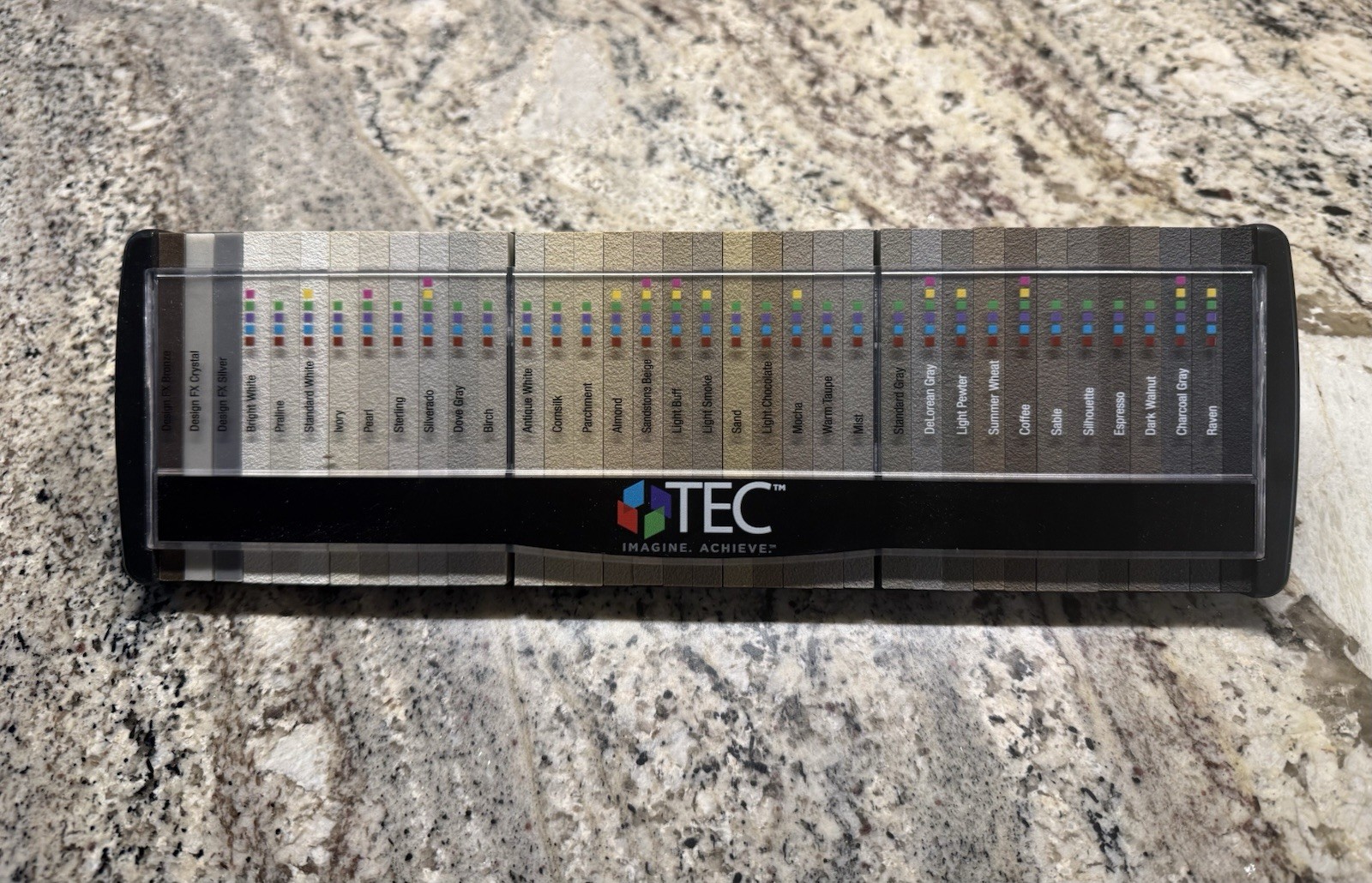 TEC Grout and Caulk 36 COLORS SAMPLE KIT CASE H.B. Fuller w/ Integrated Stand