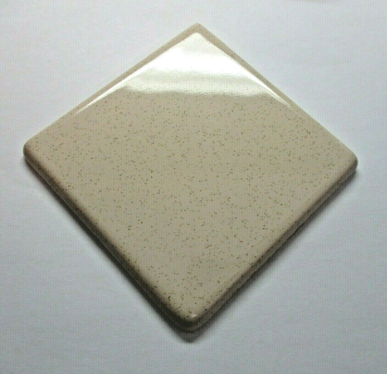 1 Double Bullnose Wall Tile Wheeling 4-1/4″ Gloss Brown Speckle on Beige Ceramic