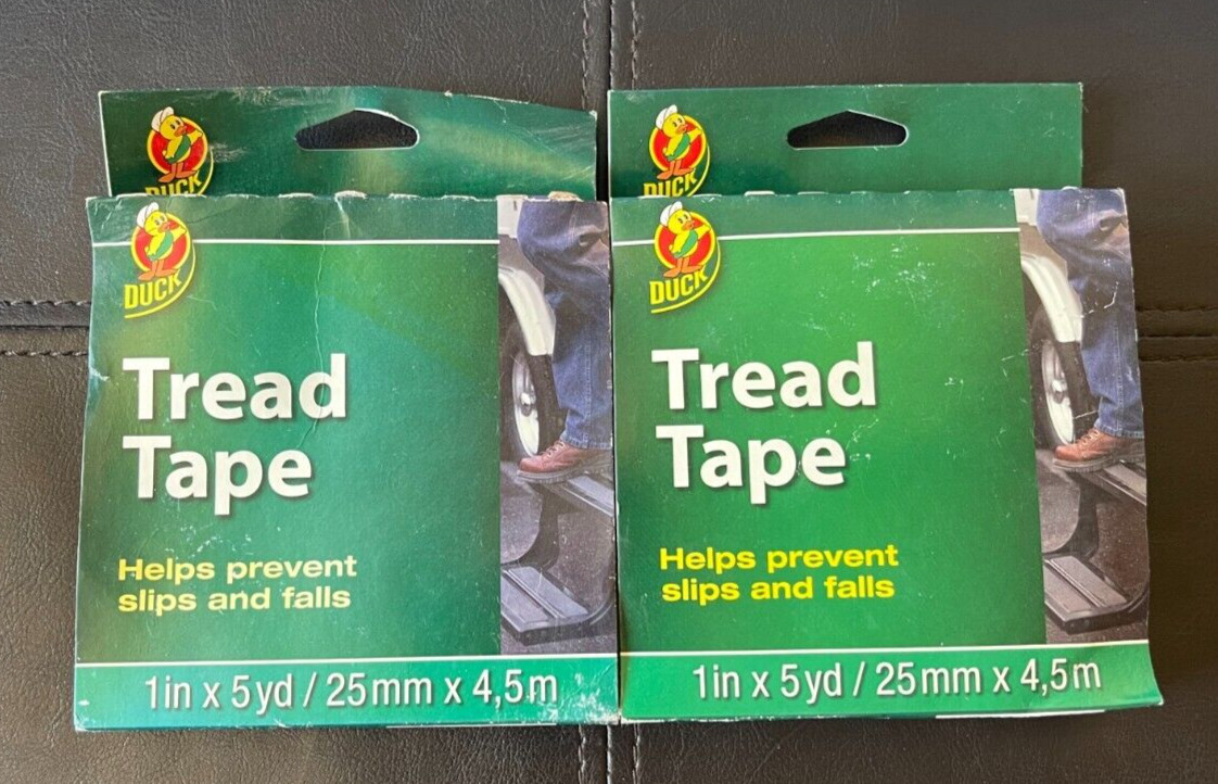 NEW LOT of 2 Duck Tread Tape Prevents Slips & Falls 1″ x 5 Yards