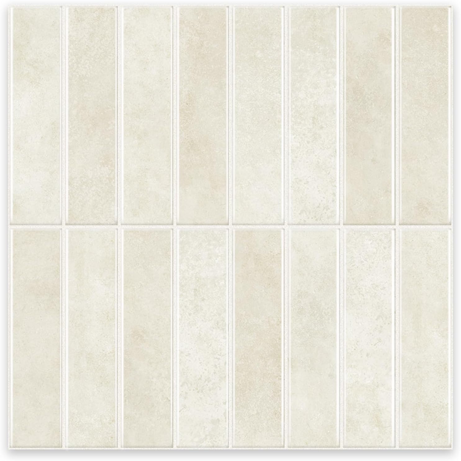 Beige 11.8×11.8in Peel & Stick Vinyl Backsplash Title (10 Sheets)