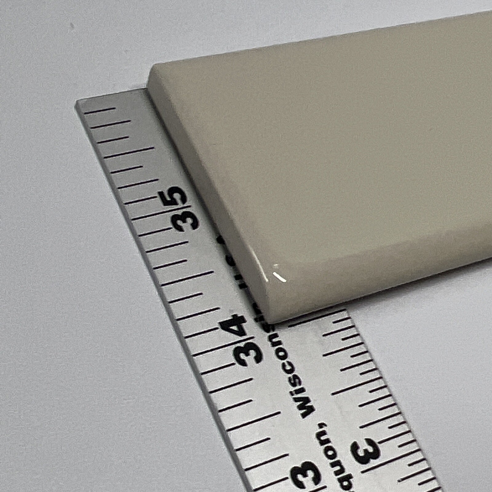 Light Tan Ceramic Tile 2×6 Vintage FT Mid Century Modern 2 x 5 15/16” Bullnose