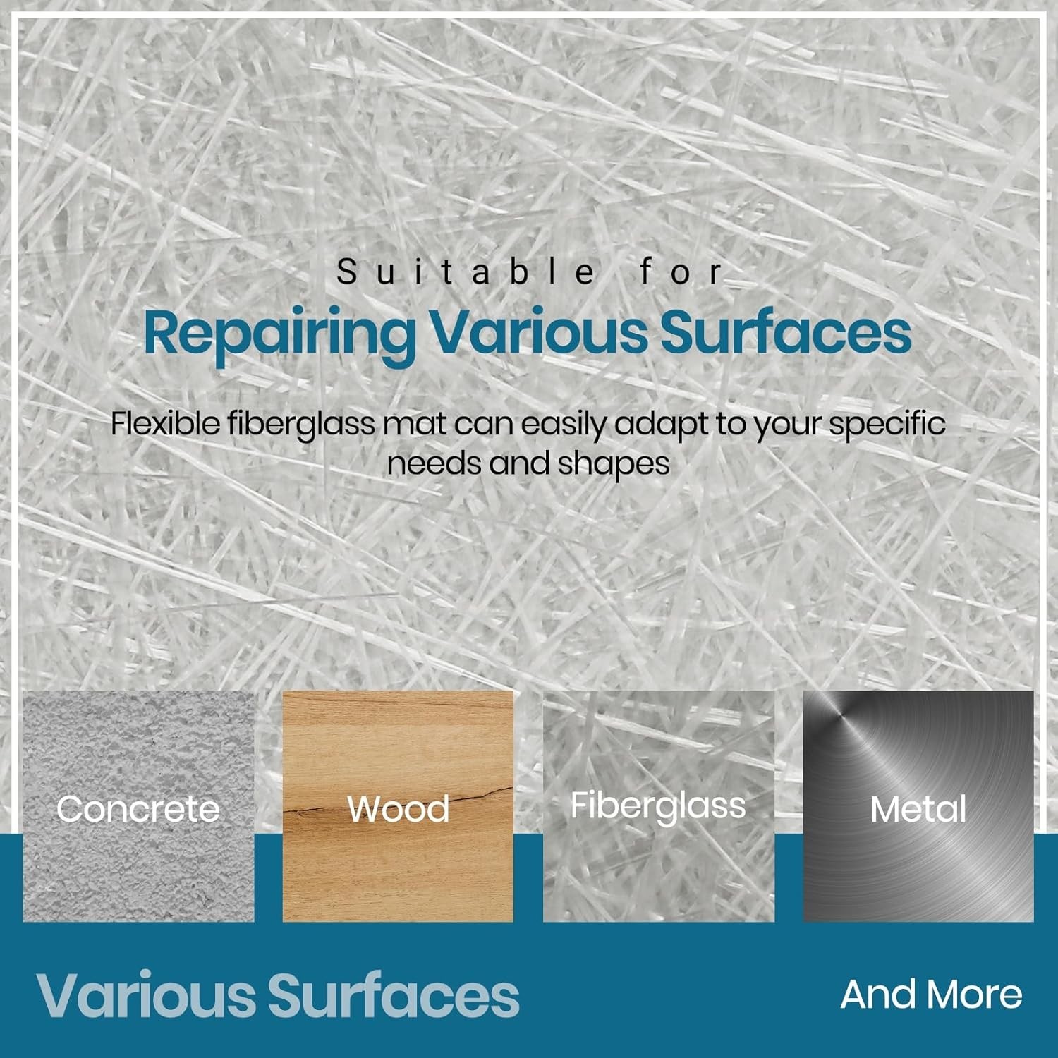 Fiberglass Chopped Strand Mat for Heavy-Duty Repairs Bonding Reinforcement