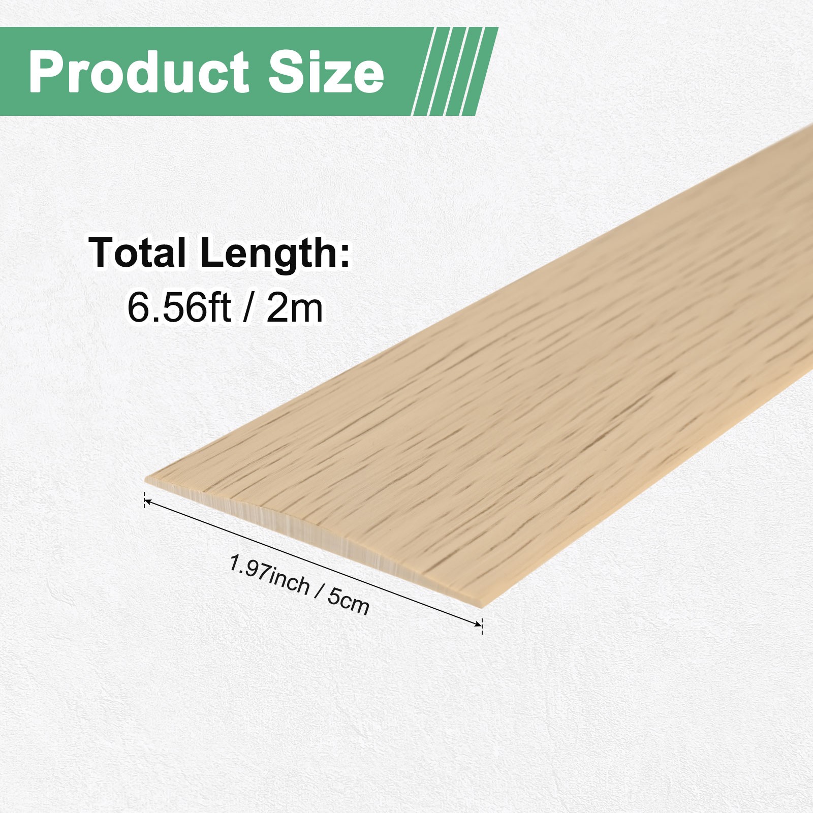 Transition Strip, 6.56FTx1.97Inch(2mx5cm) Floor Strip [Maple Wood Grain]