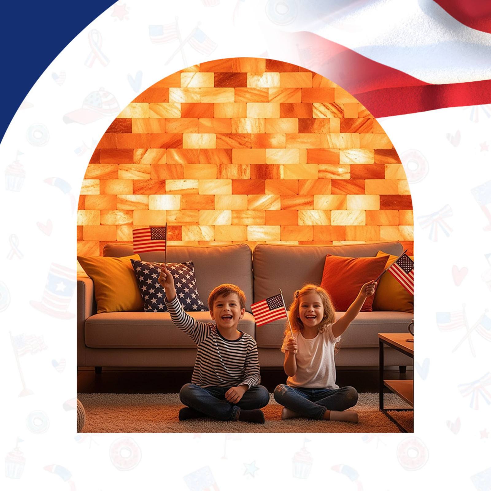 50 Himalayan Salt Tiles 8x4x1 + 2 Glue | Spa Wall Bricks Affordable Panel