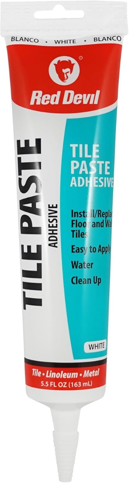 Versatile Tile Adhesive – 5.5 oz White Paste for Effortless Tiling Projects