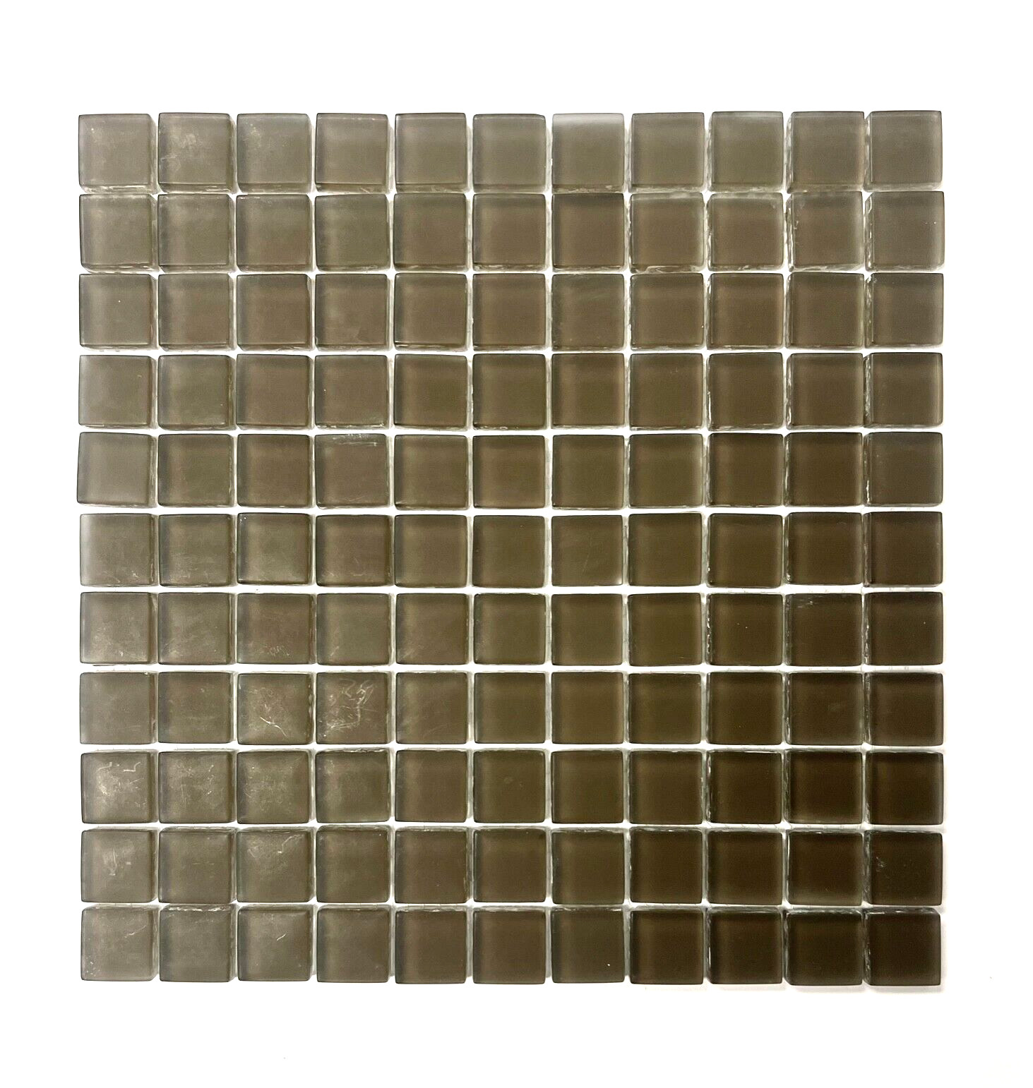 1″X1″ Mocha Glass Mosaic Tile Matte Frosted Finish Backsplash Shower Wall Spa