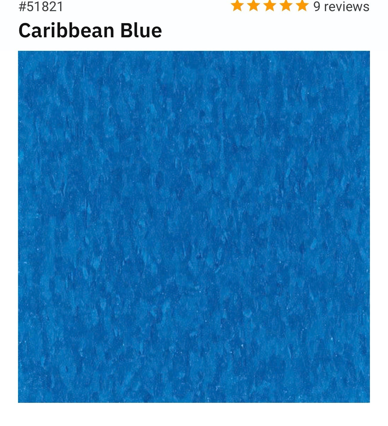 Armstrong 51821 Caribbean Blue Vinyl Composition Tile VCT 12″ x 12″ (45 SF/Box)