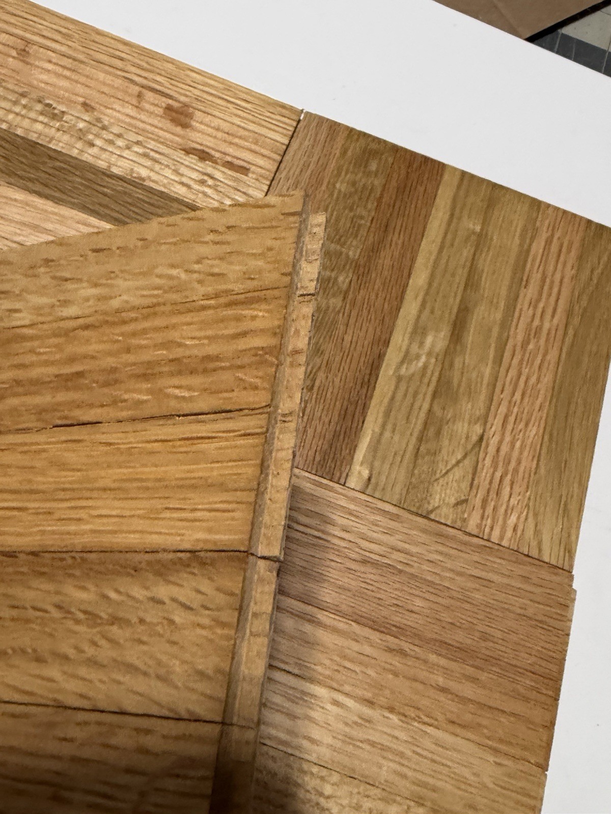 Oak Parquet Flooring COLOR TILE NATURAL 6x6x5/16: 20 Tiles (5 Sq Ft)